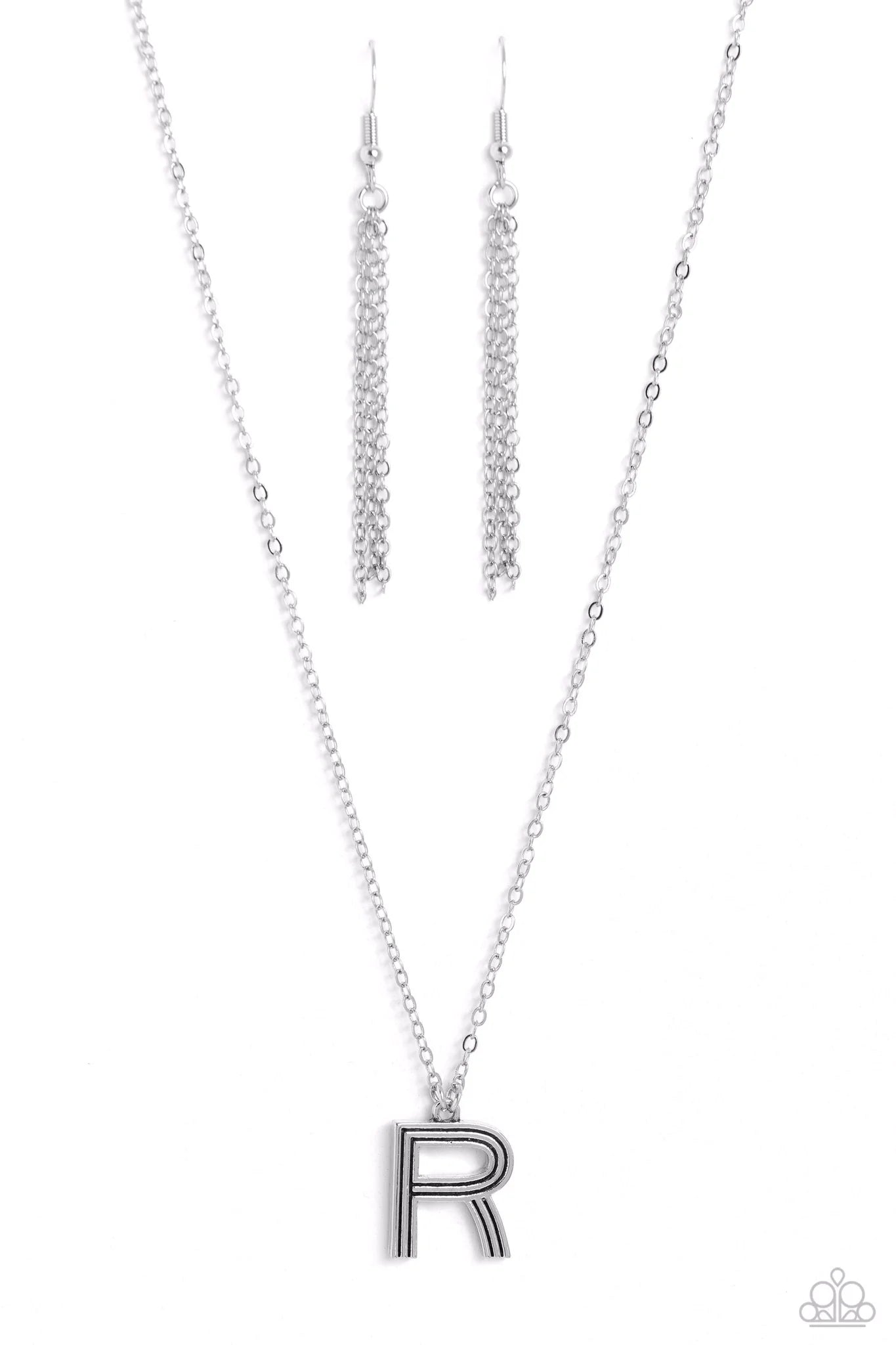 Leave Your Initials - Silver "R" Necklace