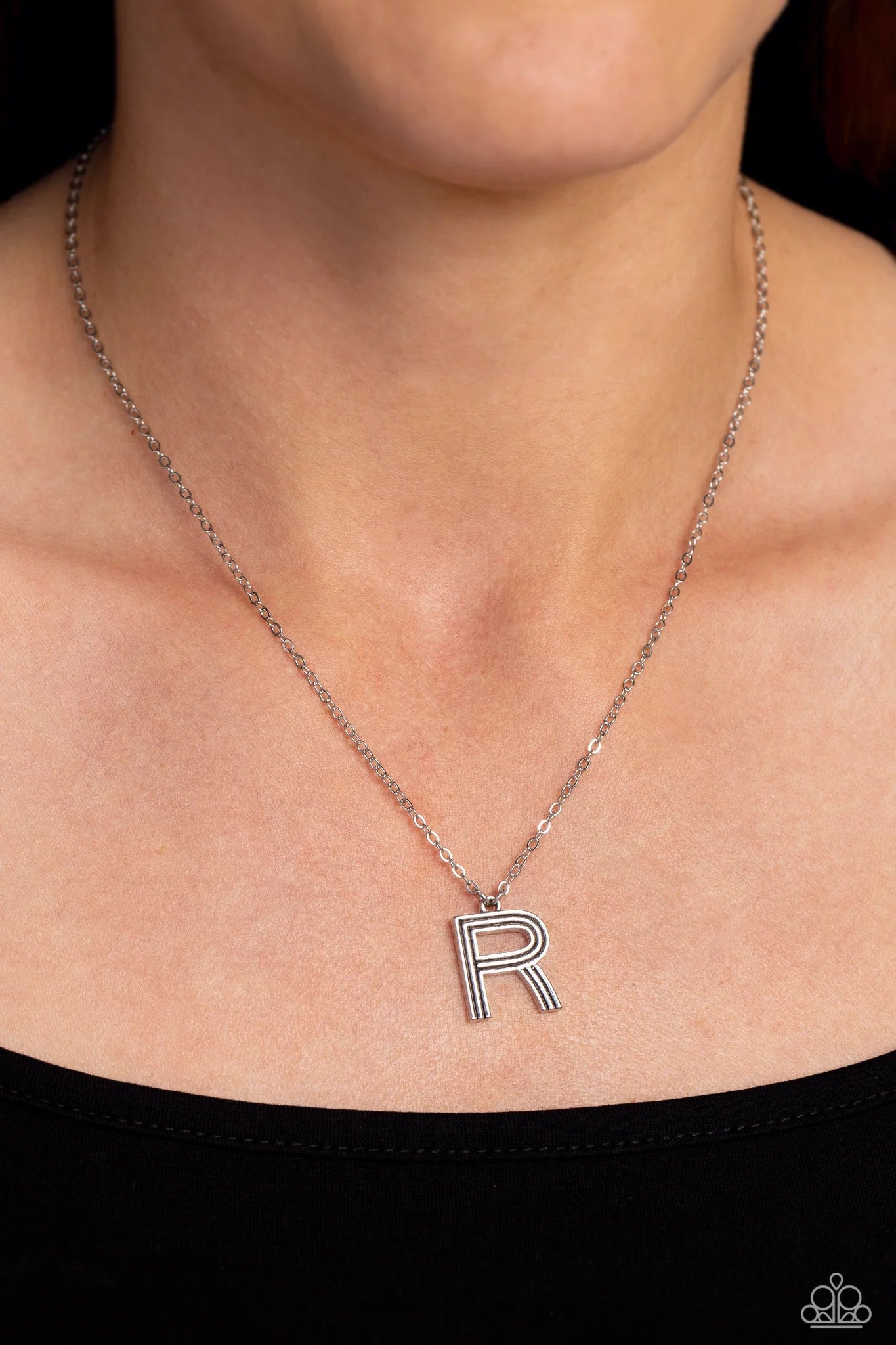 Leave Your Initials - Silver "R" Necklace