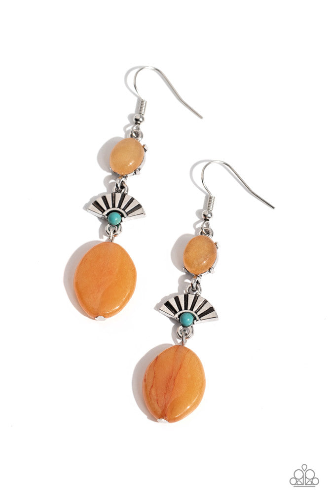 Creative Cascade - Orange Earrings