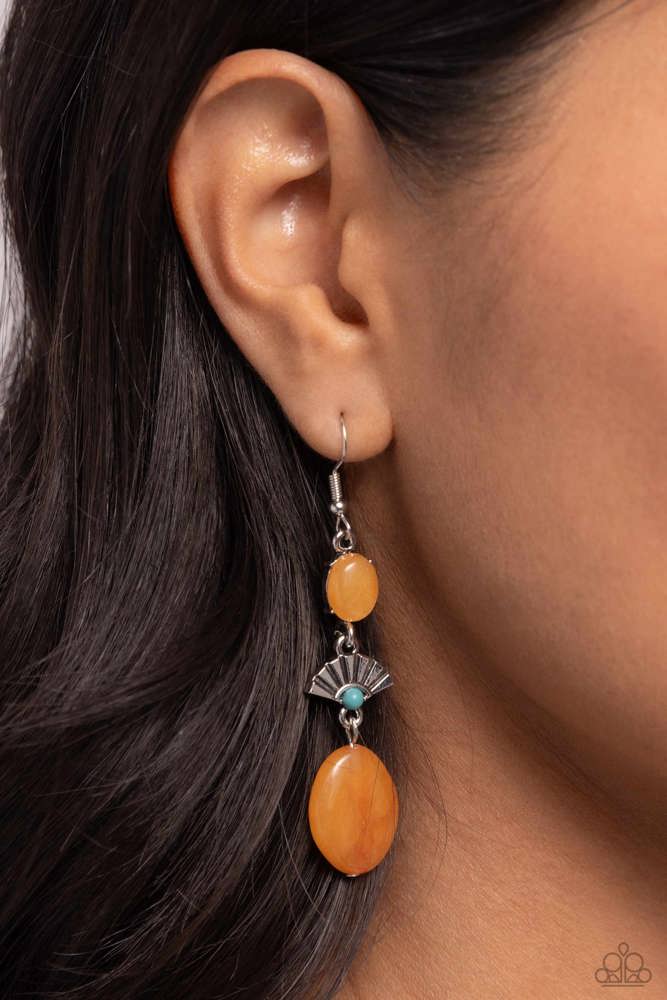 Creative Cascade - Orange Earrings