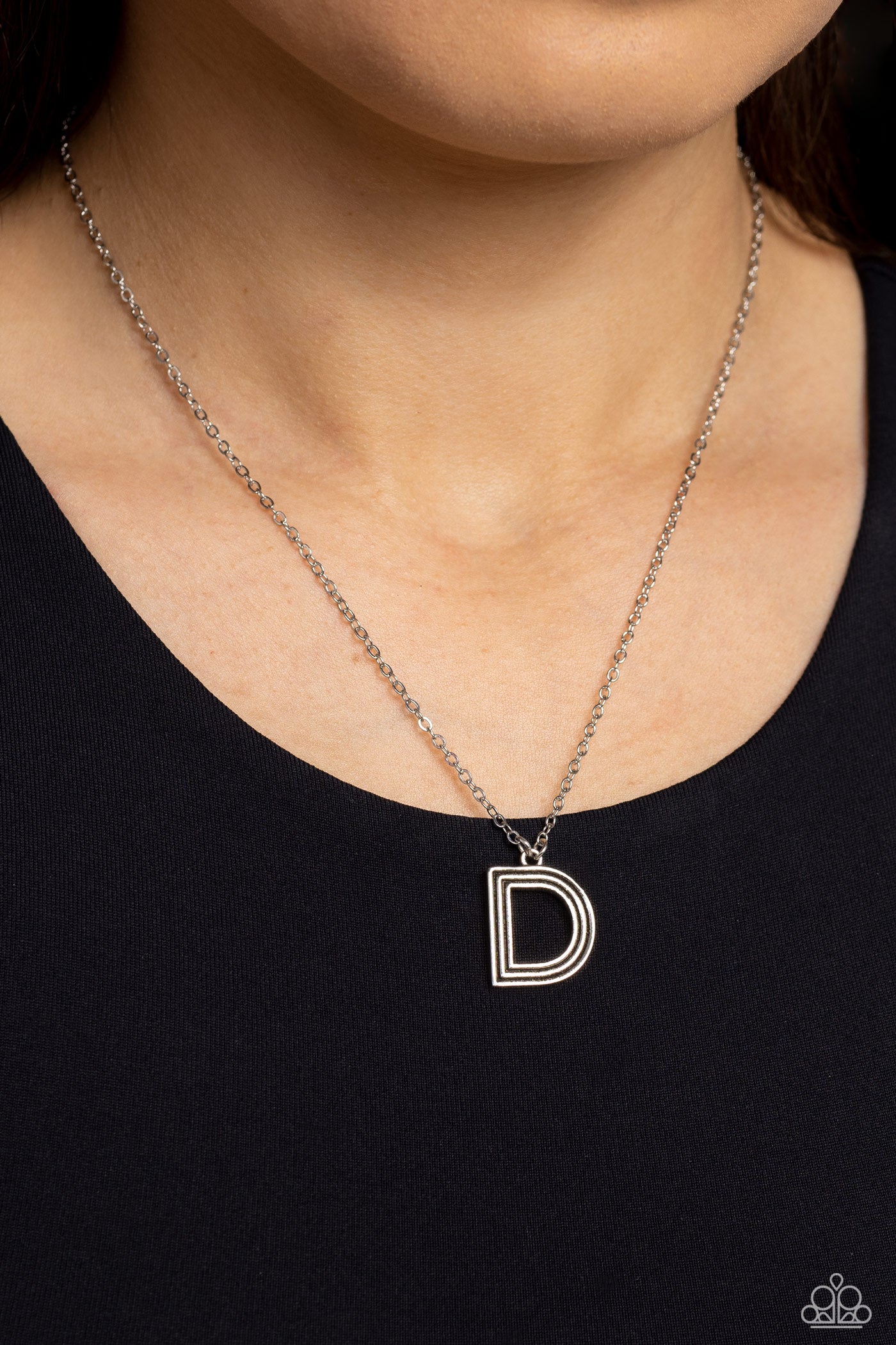 Leave Your Initials - Silver "D" Necklace