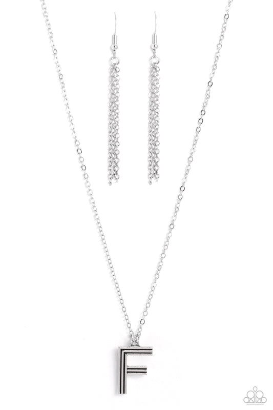 Leave Your Initials - Silver "F" Necklace