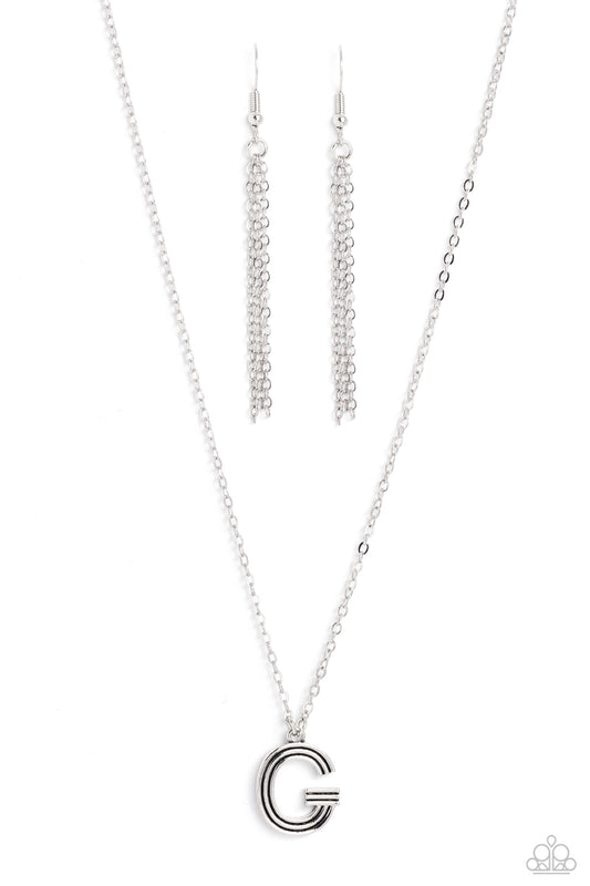 Leave Your Initials - Silver "G" Necklace