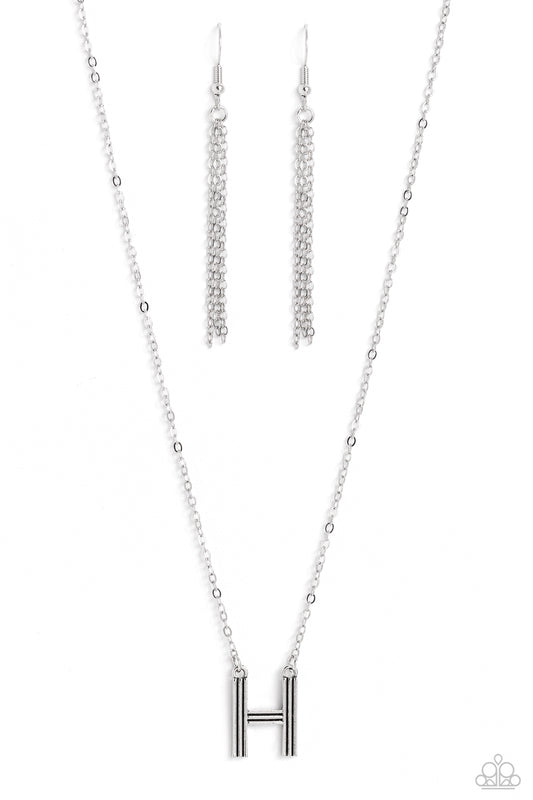 Leave Your Initials - Silver "H" Necklace