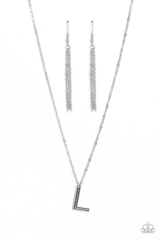 Leave Your Initials - Silver "L" Necklace