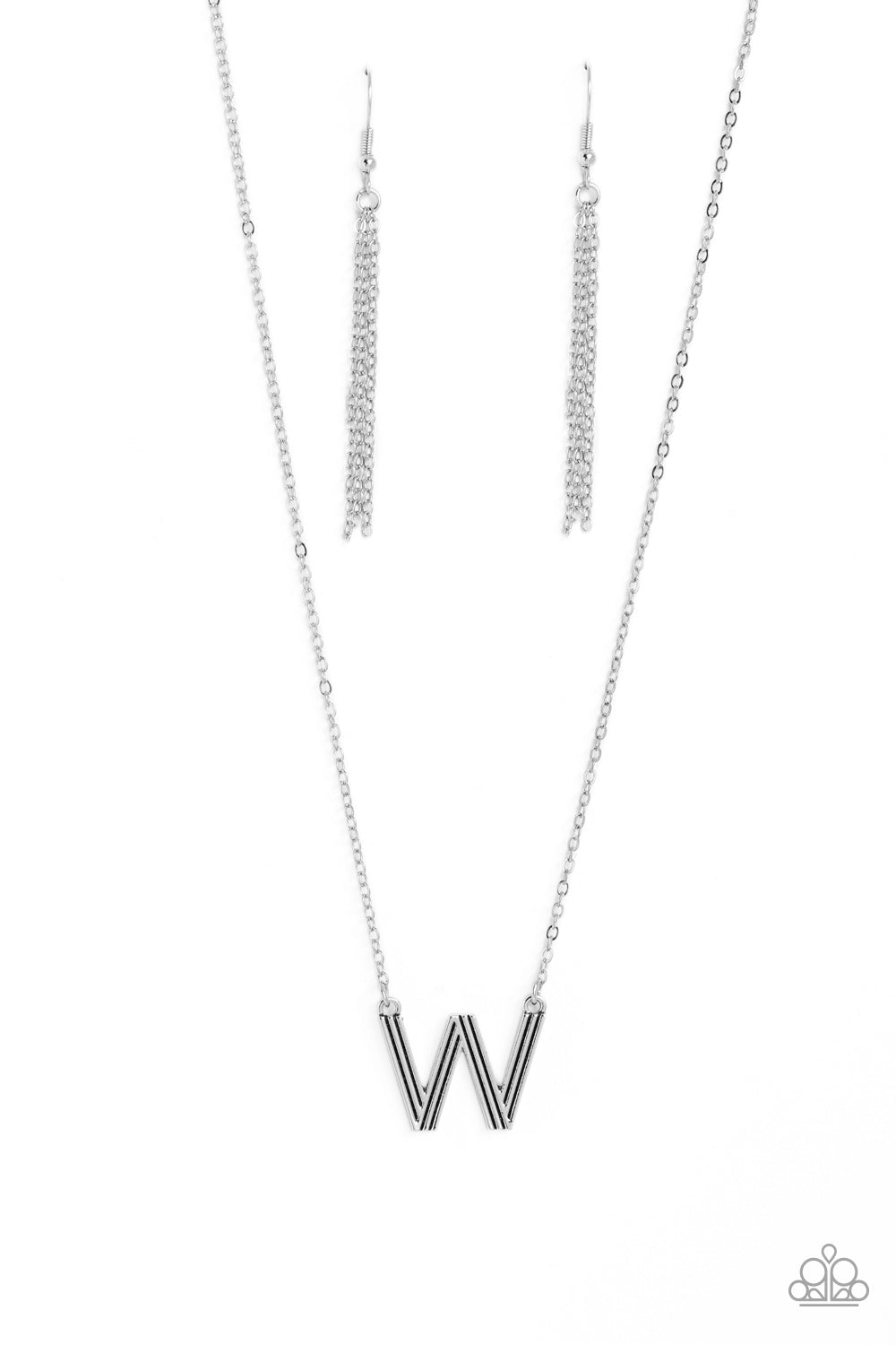 Leave Your Initials - Silver "W" Necklace