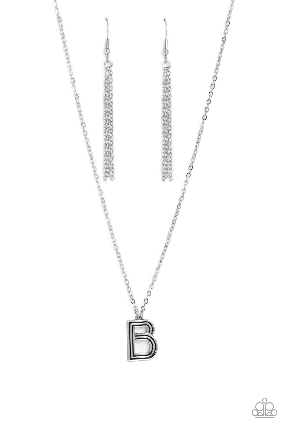 Leave Your Initials - Silver "B" Necklace