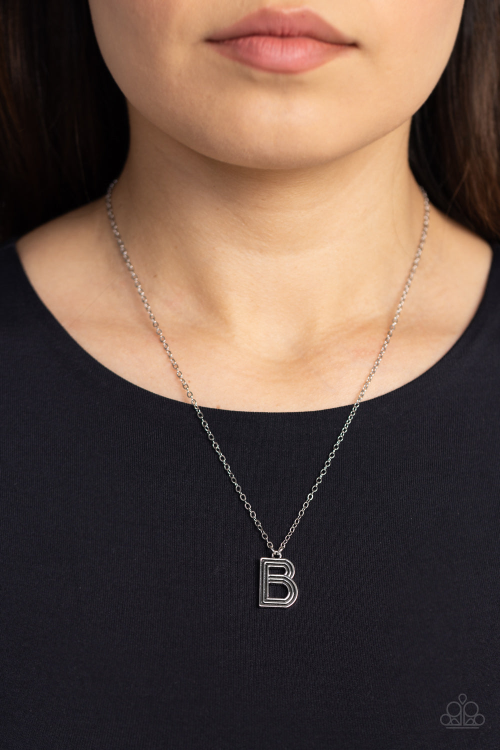 Leave Your Initials - Silver "B" Necklace