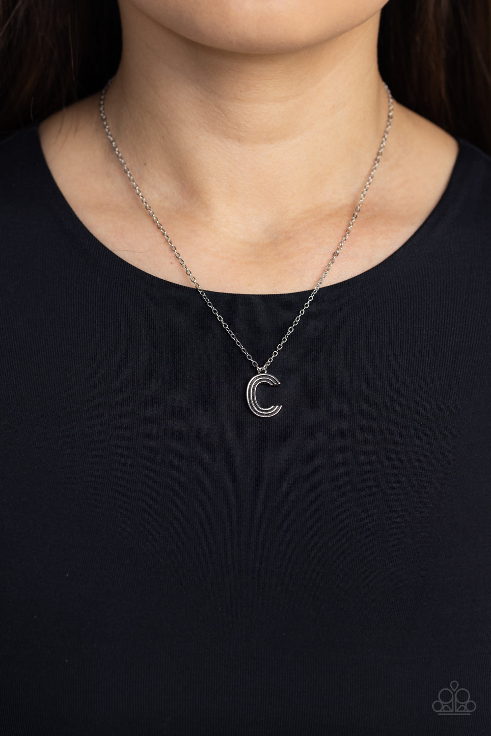 Leave Your Initials - Silver "C" Necklace