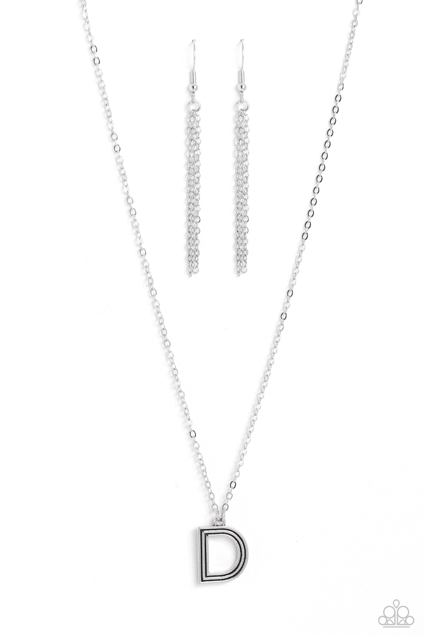 Leave Your Initials - Silver "D" Necklace