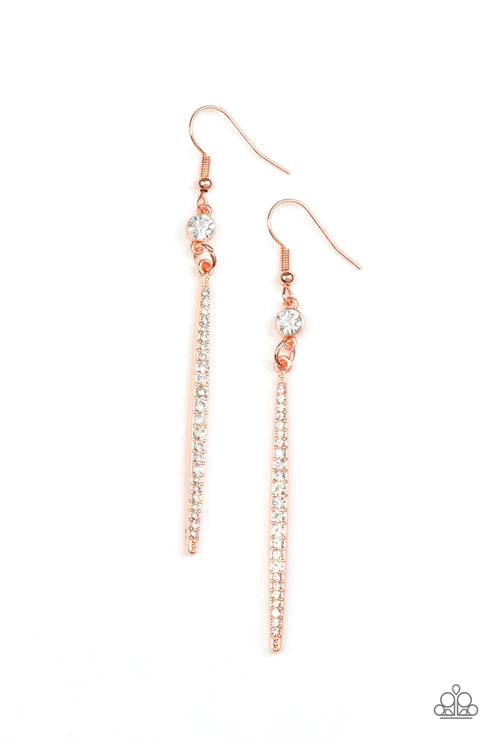 Skyscraping Shimmer - Copper Earrings