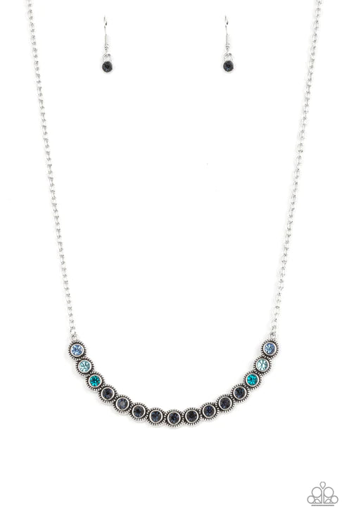 Throwing SHADES - Blue Necklace