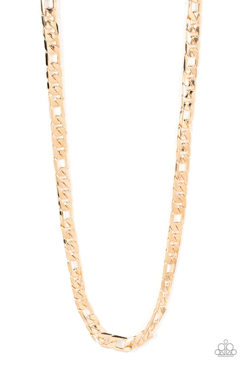 Metro Beau - Gold Mens Necklace
