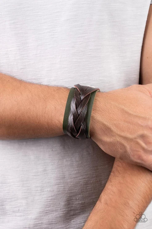 Rein it in - Green Urban Mens Bracelet