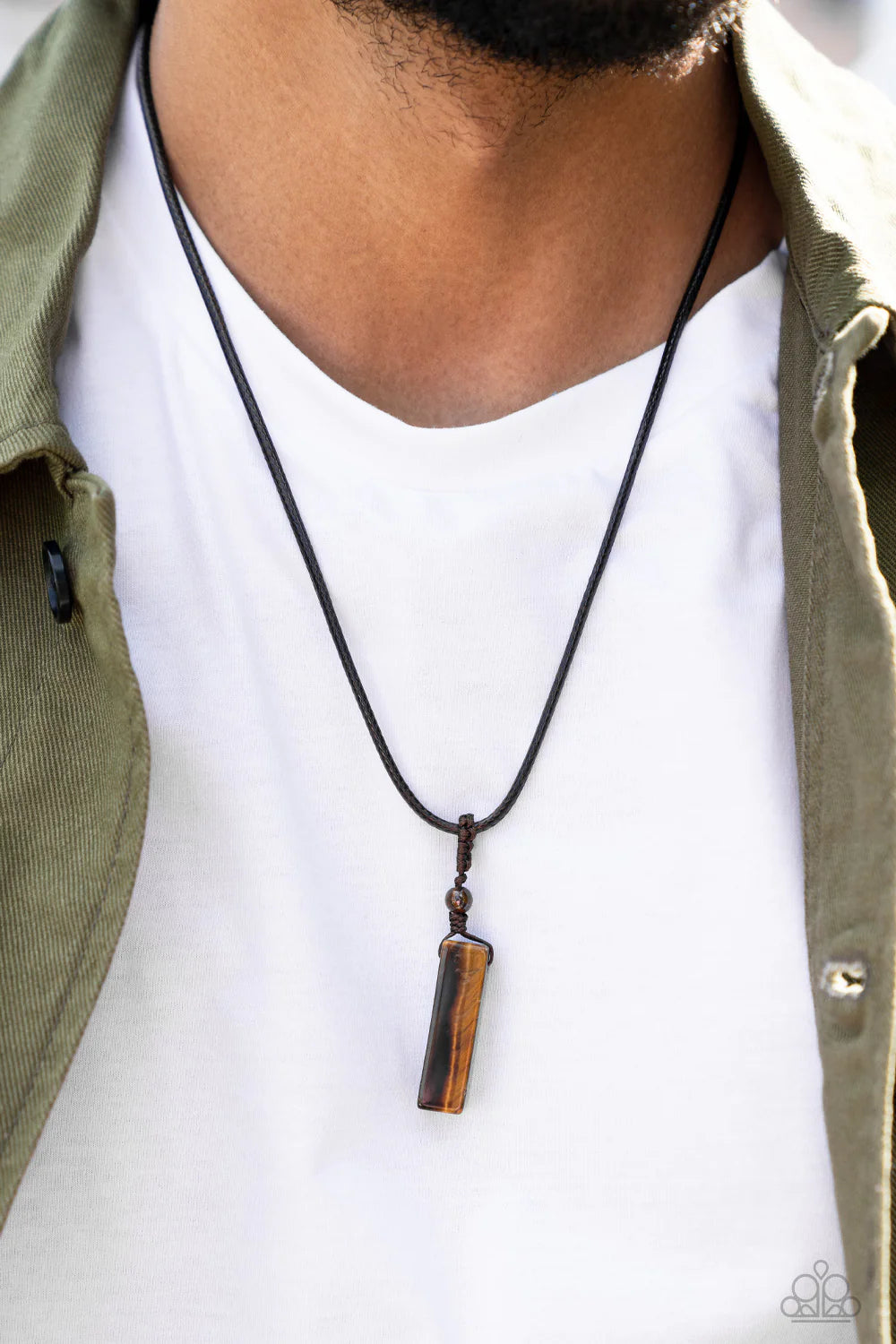 Comes Back ZEN-fold - Brown Men Necklace