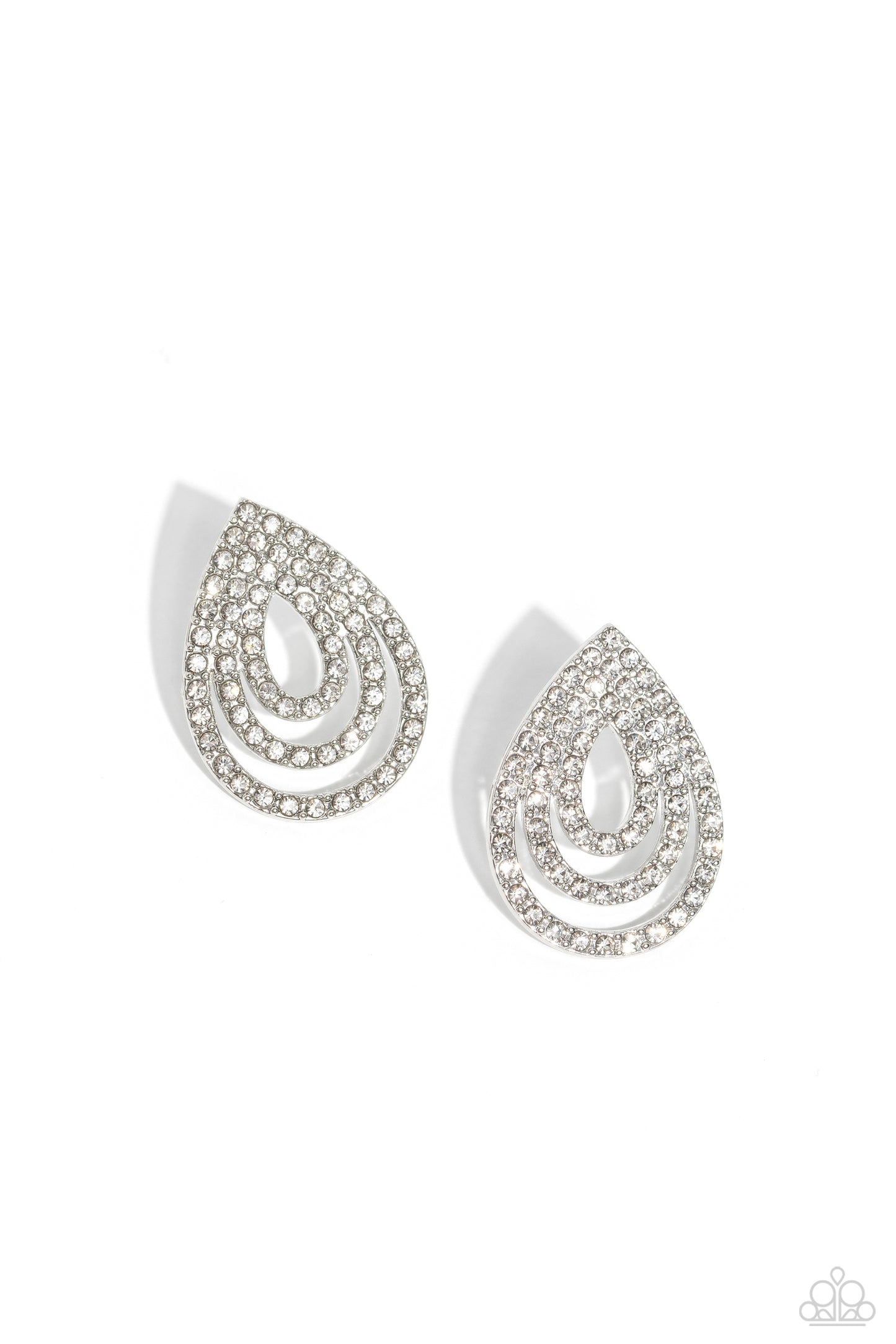 Red Carpet Reverie - White Earrings