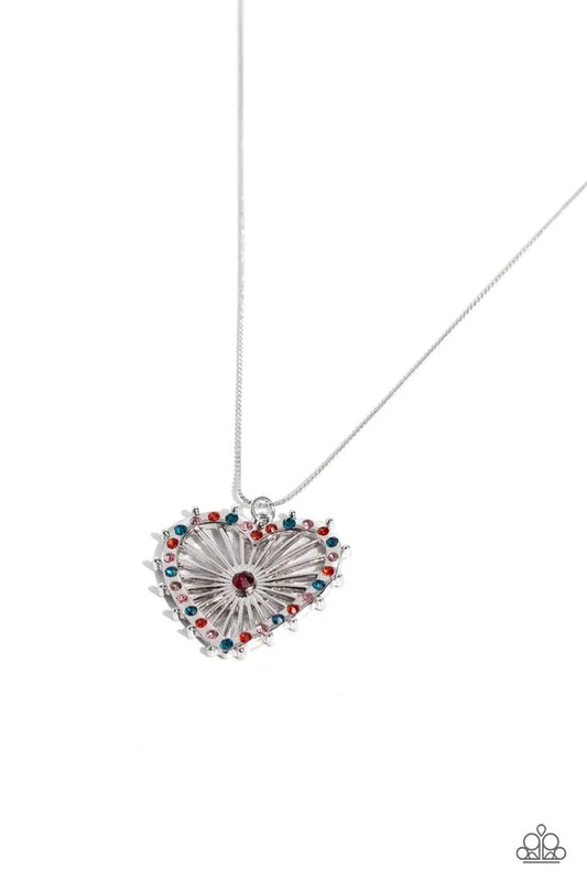 Flirting Ferris Wheel - Red Necklace