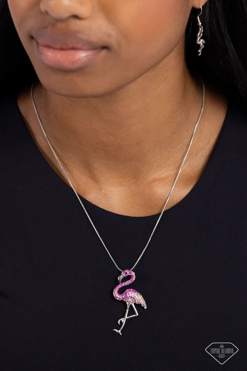 Flamingo Finesse - Pink Necklace