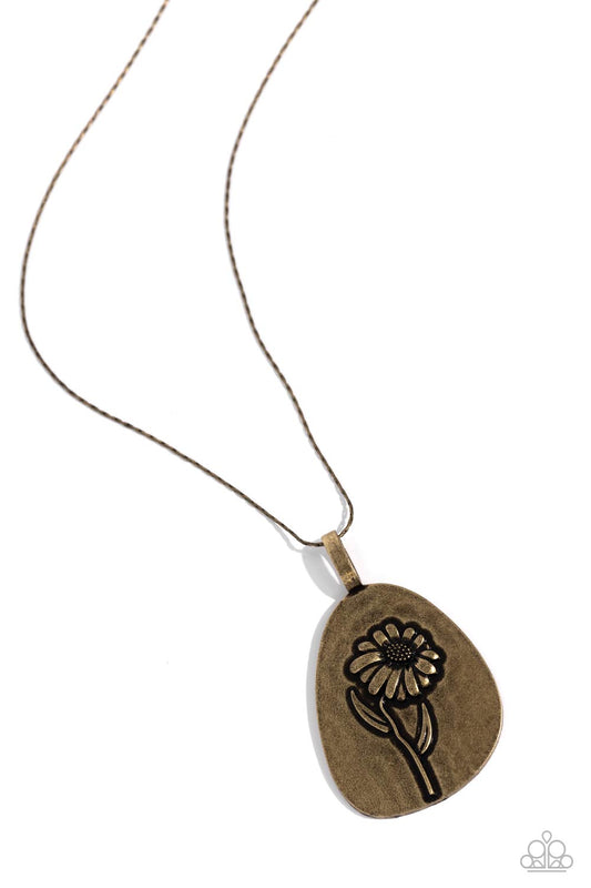 Sunflower Shift - Brass Necklace