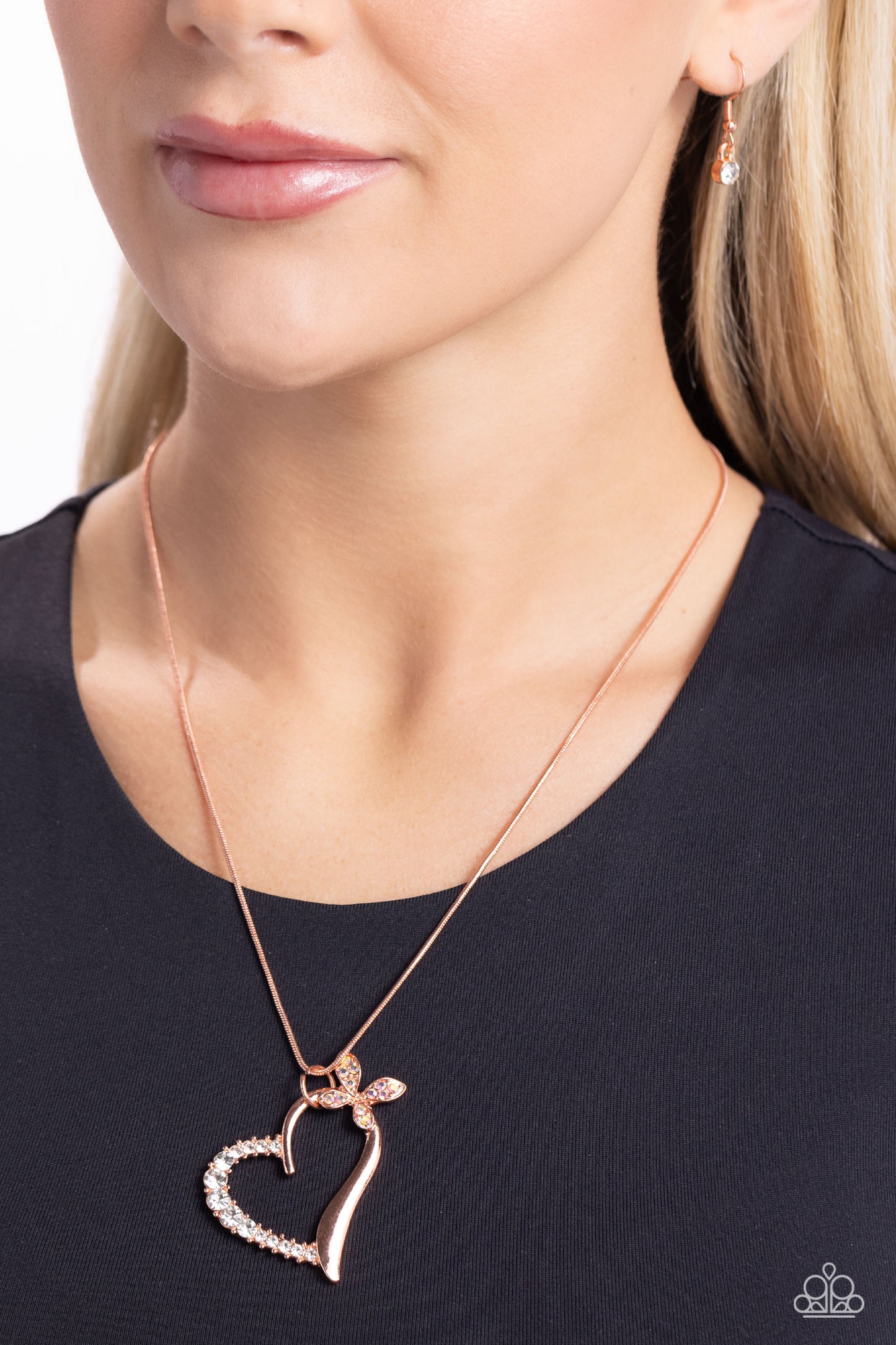 Half-Hearted Haven - Copper Necklace