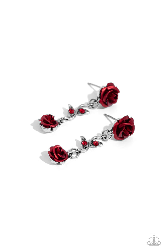 Led by the ROSE - Red Earrings