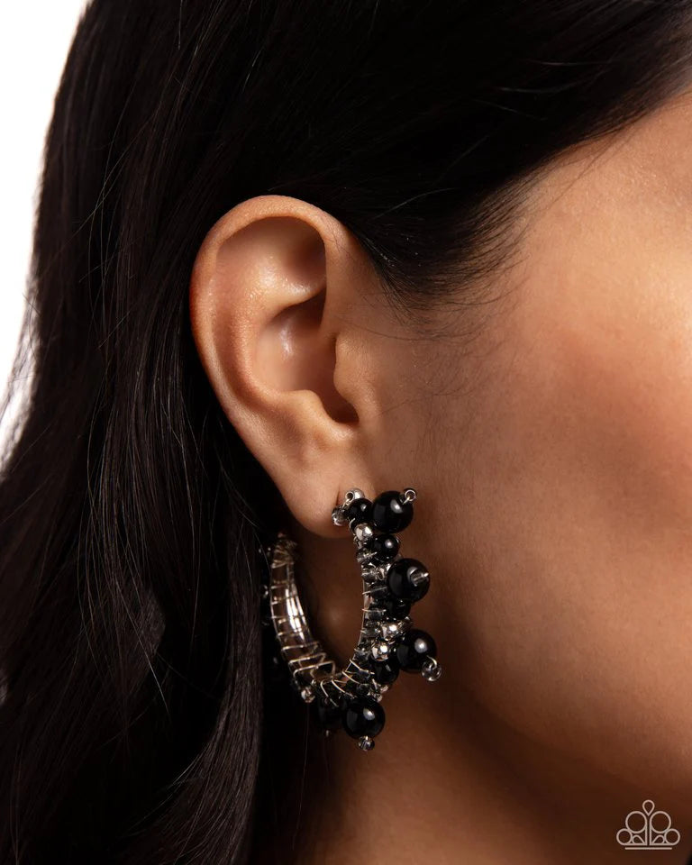 Elite Expense - Black Earrings