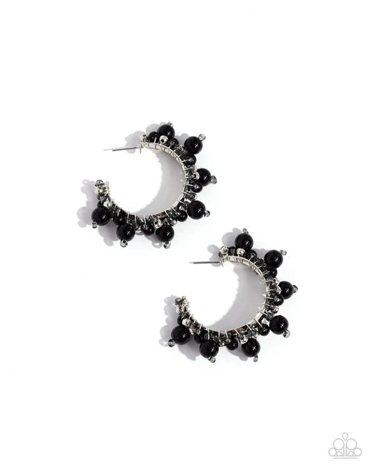 Elite Expense - Black Earrings