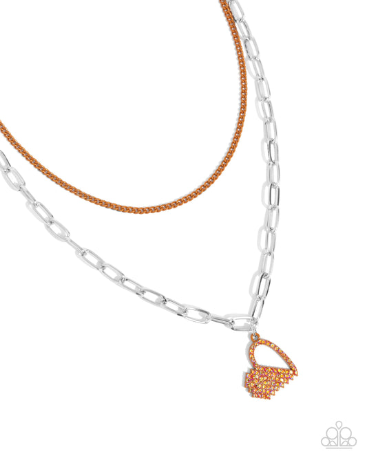 Love Comes and Goes... - Orange Necklace