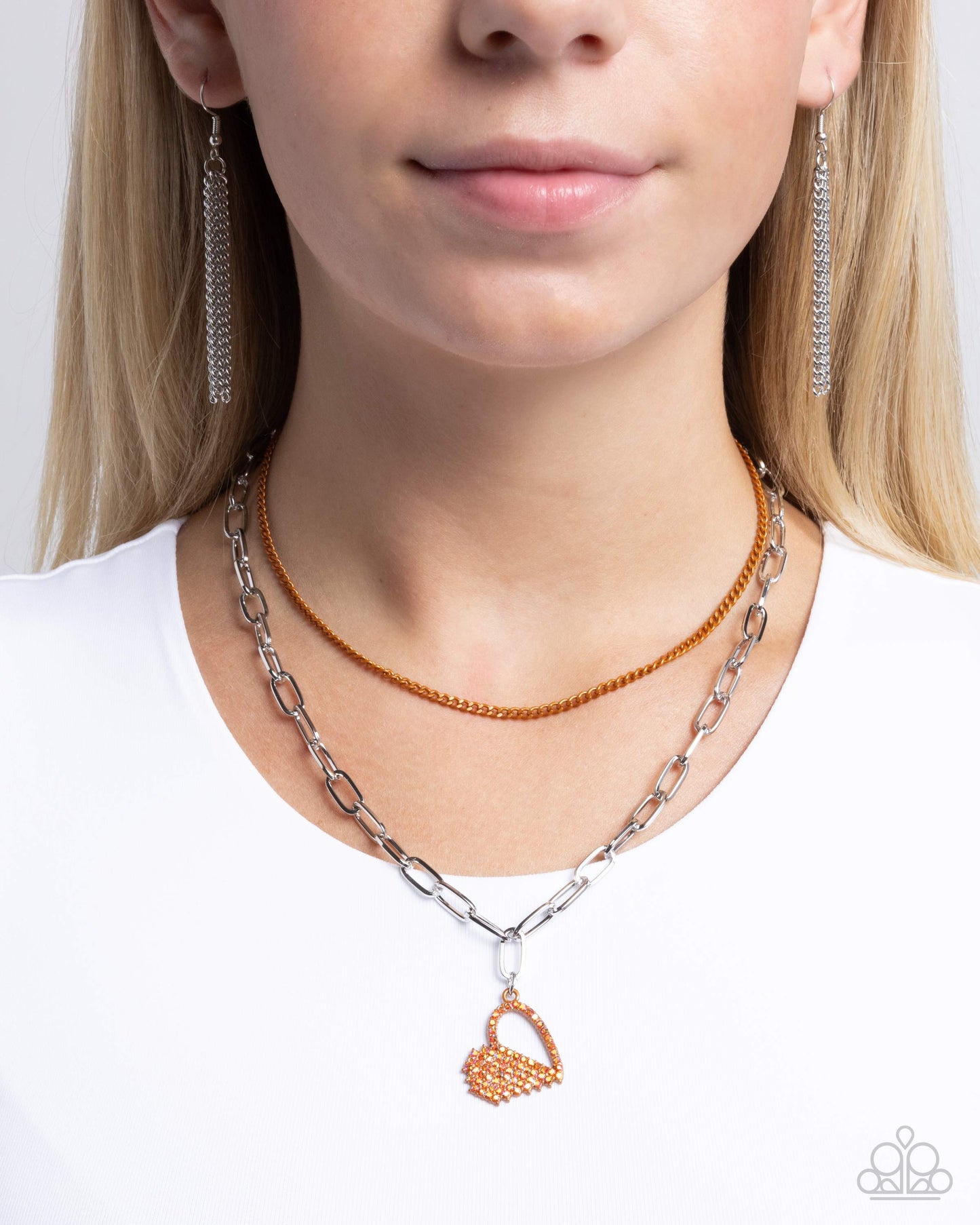 Love Comes and Goes... - Orange Necklace