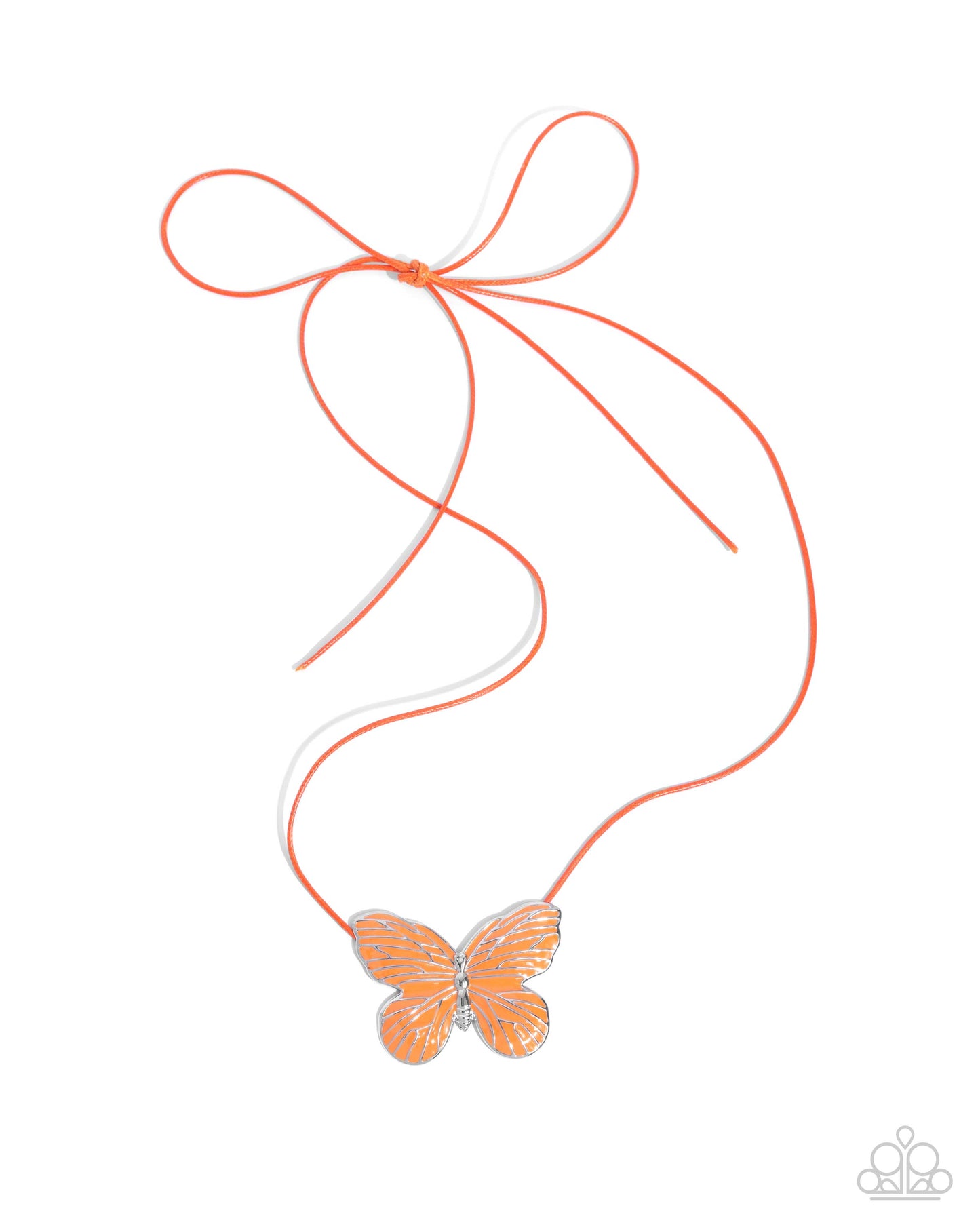 Fluttering Fervor - Orange Necklace