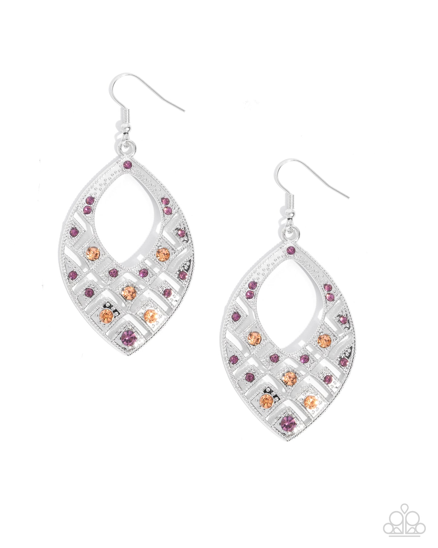 Glittery Gaze - Purple Earrings