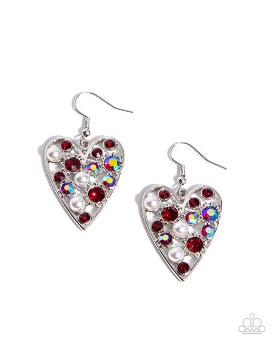 Unbelievable Shimmer - Red Earrings