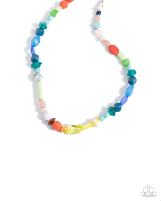 Colored Can-Can - Multi Necklace