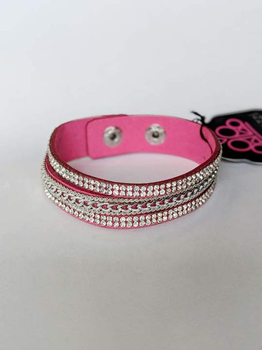 Unstoppable Sparkly - Pink Bracelet