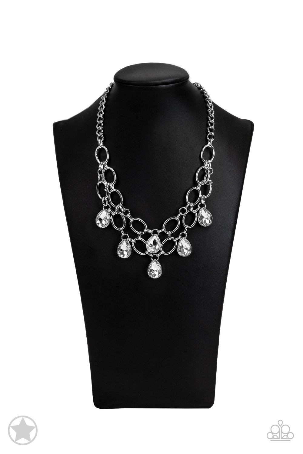 Show-Stopping Shimmer - White Necklace