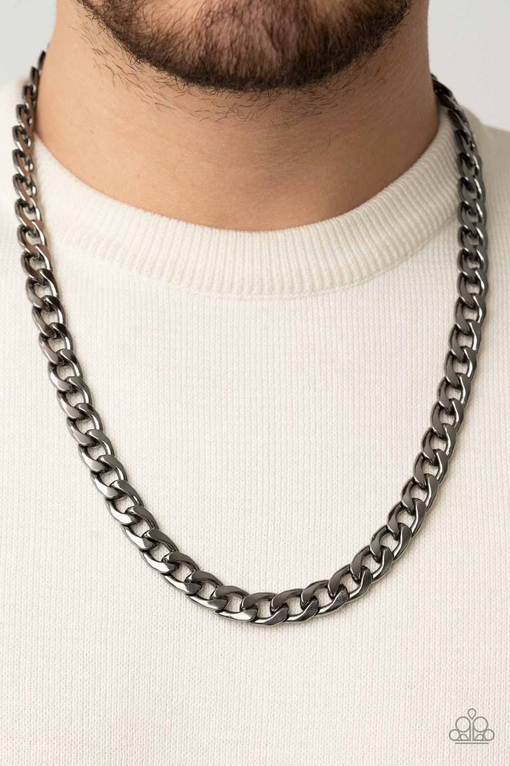 Knockout Champ - Black Mens Necklace