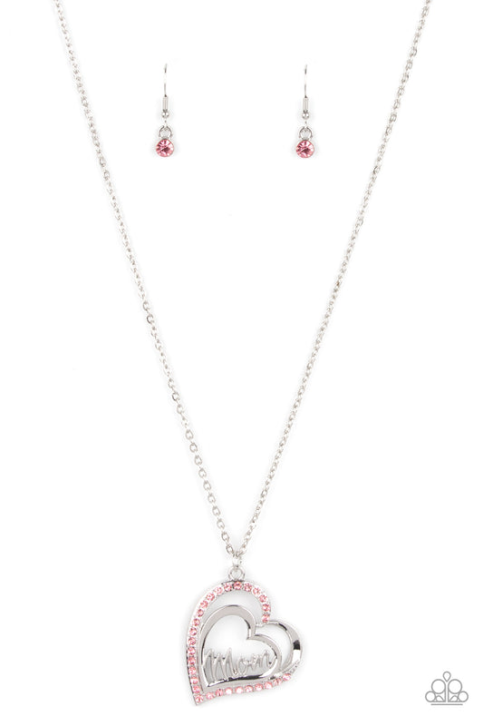 A Mothers Heart - Pink Necklace