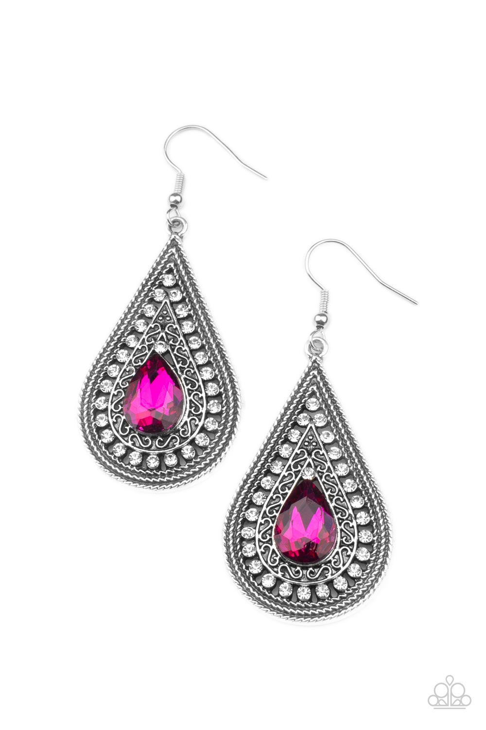 Metro Masquerade - Pink Earrings