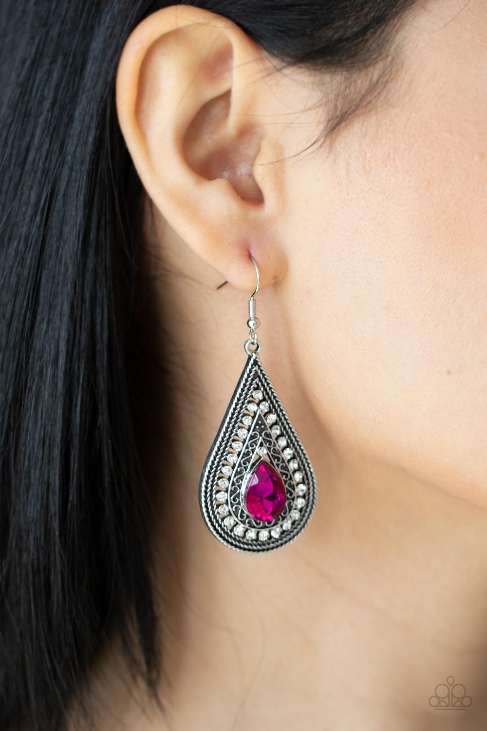 Metro Masquerade - Pink Earrings