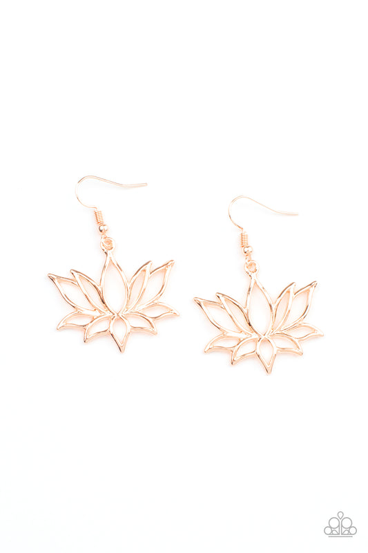 Lotus Ponds - Rose Gold  Earrings