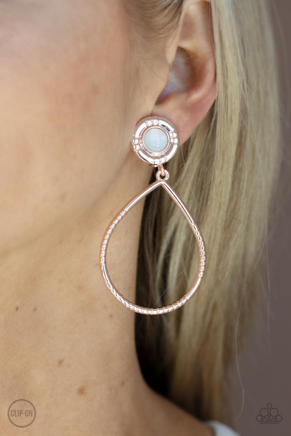 Fairytale Finish - Clip On Rose Gold Earrings