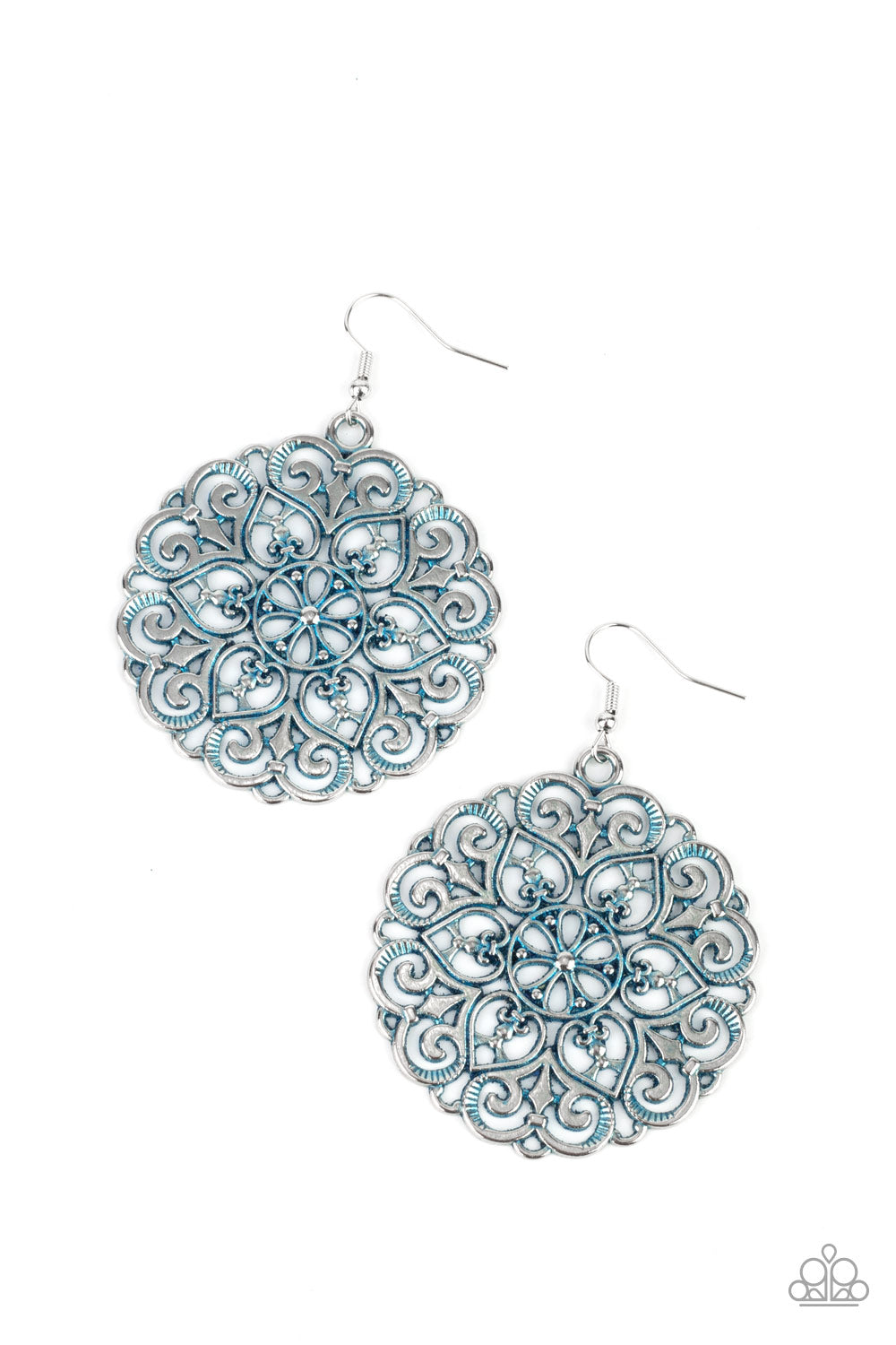 MANDALA Effect - Blue Earrings