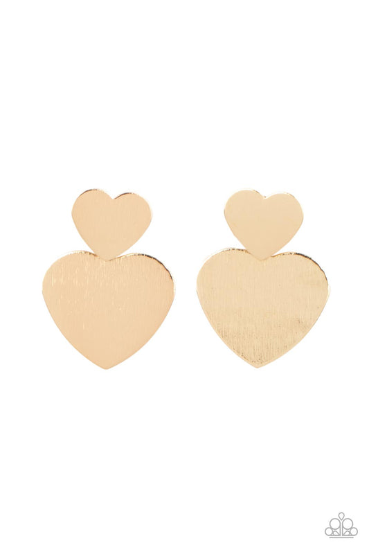 Heart-Racing Refinement - Gold Earrings