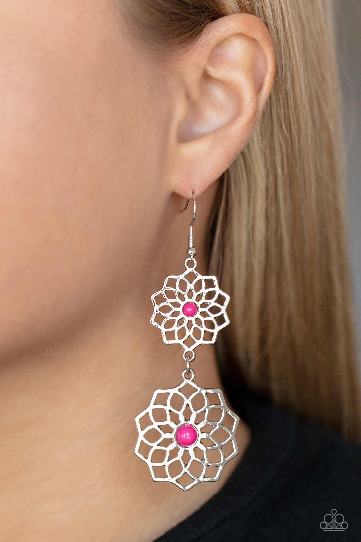 Posh Posy - Pink Earrings