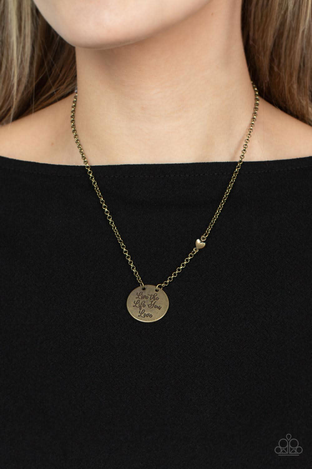 Live The Life You Love - Brass Necklace