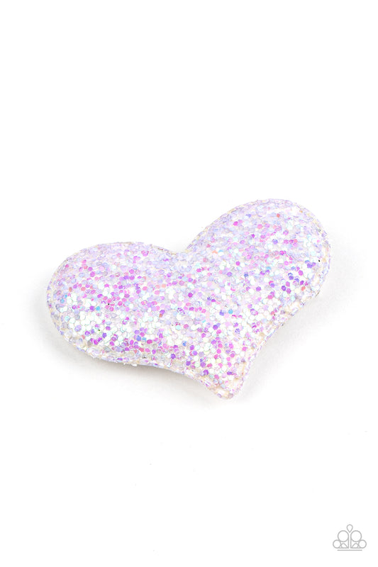Rainbow Love - Pink or Purple Hair Clip