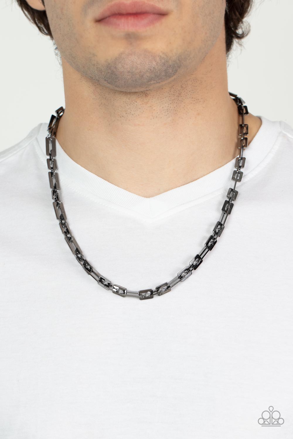 Rocket Zone - Black Mens Necklace