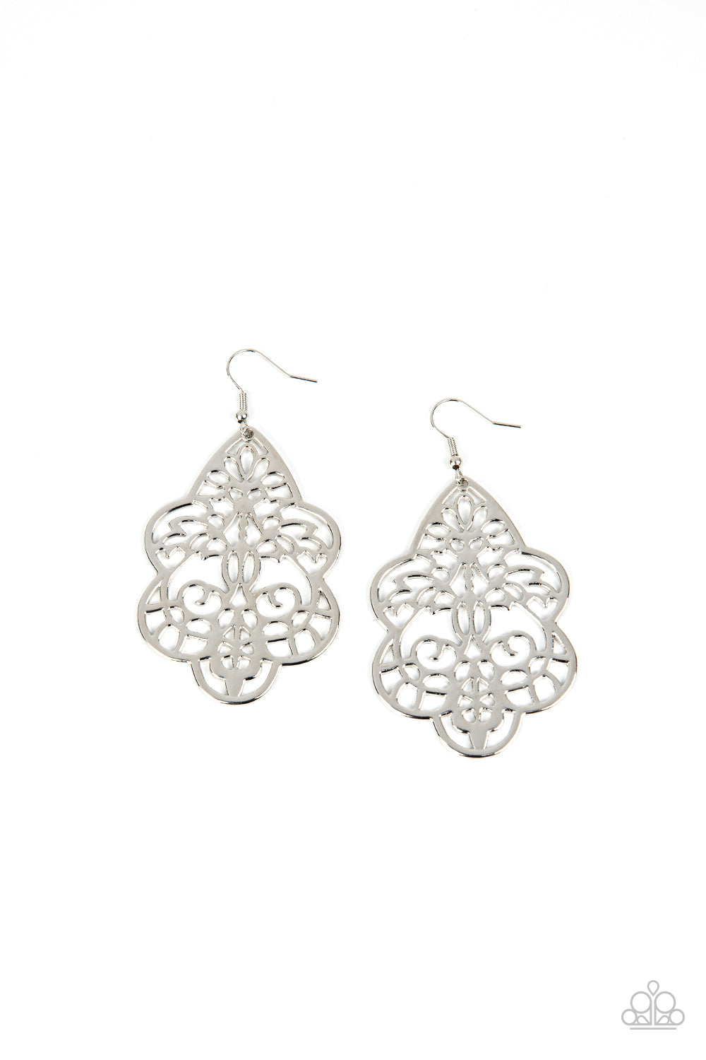 Festive Foliage - Silver Earrings