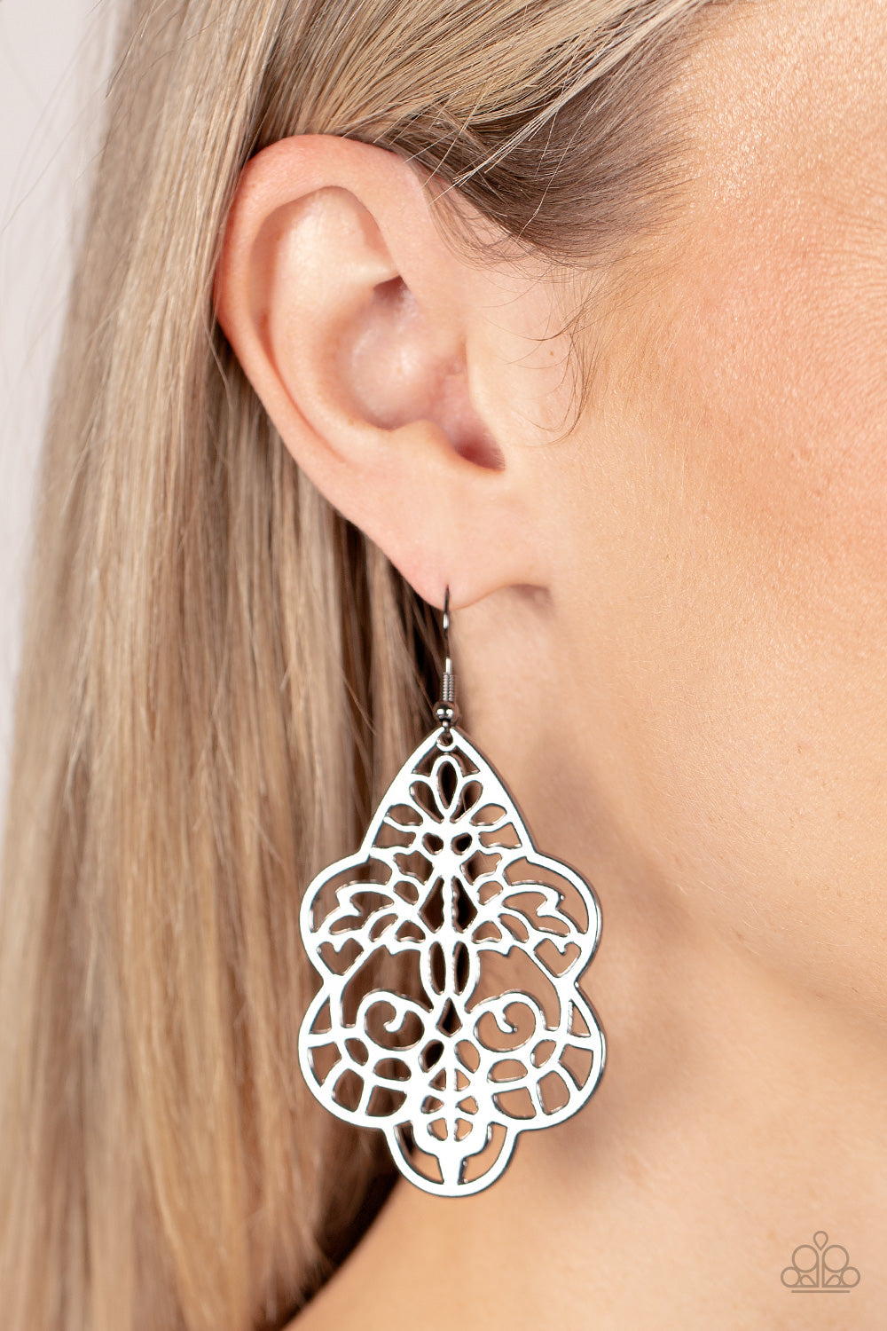 Festive Foliage - Silver Earrings