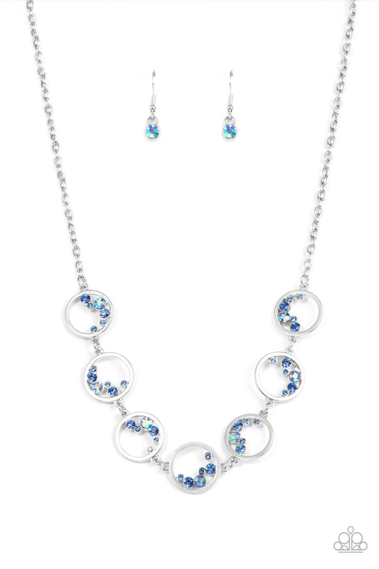 Blissfully Bubbly - Blue Necklace